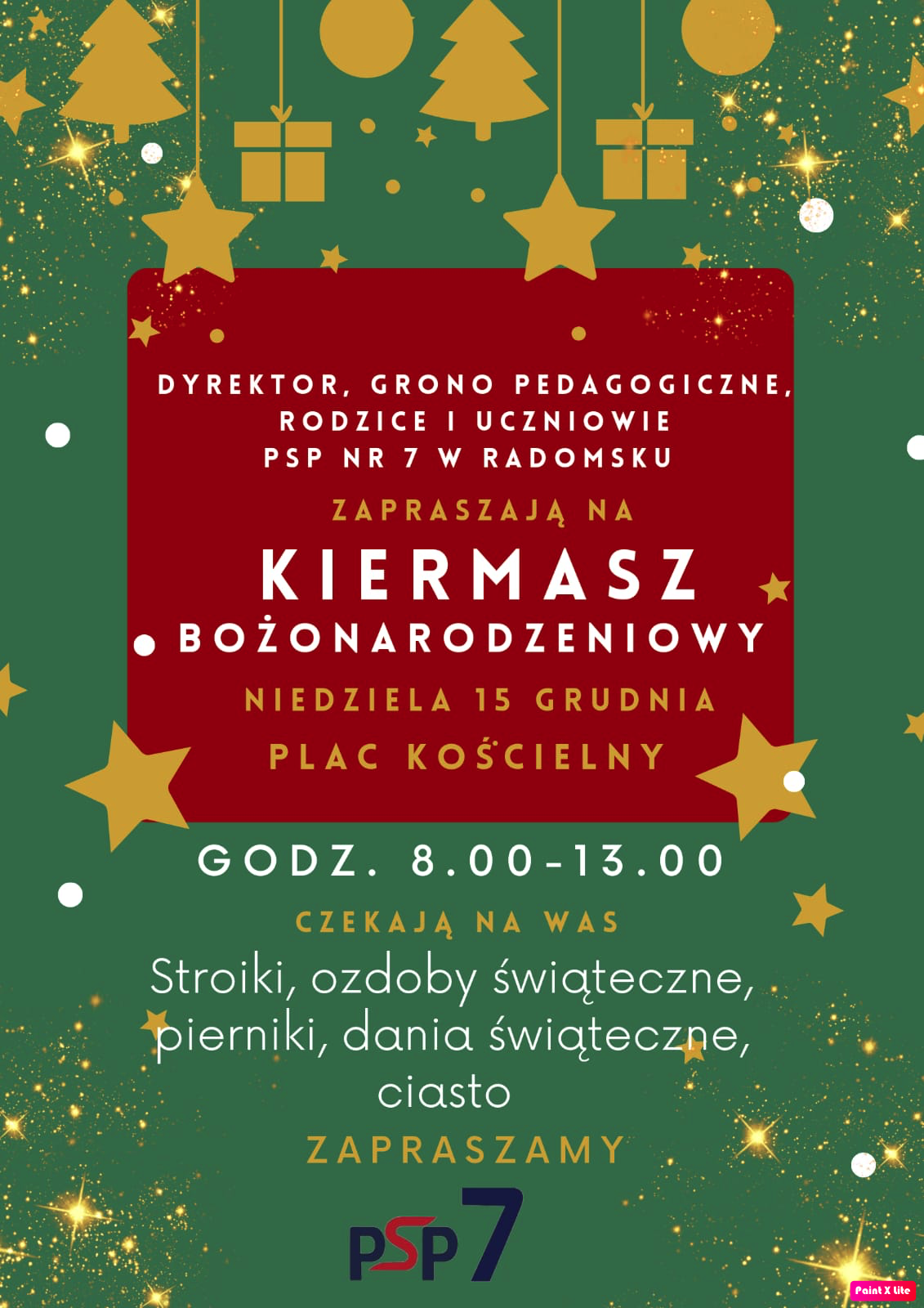Zapraszamy na Kiermasz Świąteczny